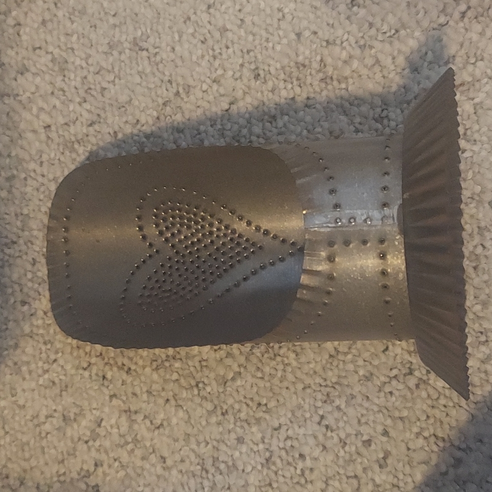 Irvins Tinware pillar candle holder